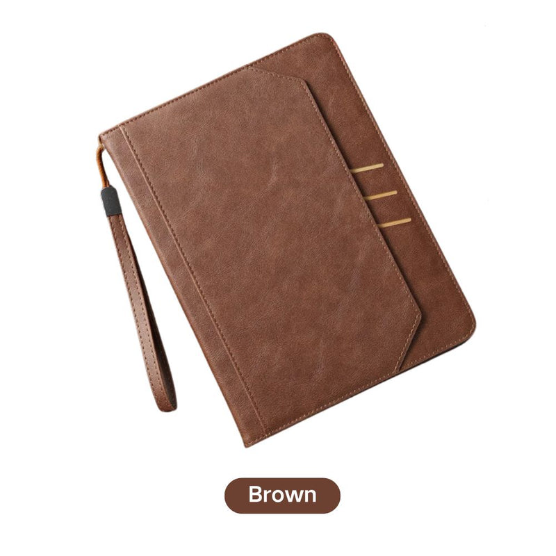 Load image into Gallery viewer, [With Pen Slot][With Card Slot] Apple iPad Pro 12.9&quot; (2020/2021/2022) - Business PU Leather Fold Stand Series Case With Wrist strap
