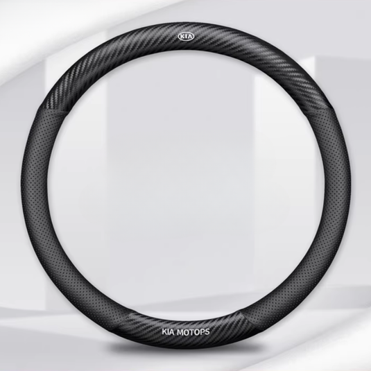 Kia Nappa & Carbon Fiber Car Steering Wheel Covers for K3, K5, K2, Sonet, Sportage, Seltos, KX3, Stonic, K4, KX5, Pegas, EV5