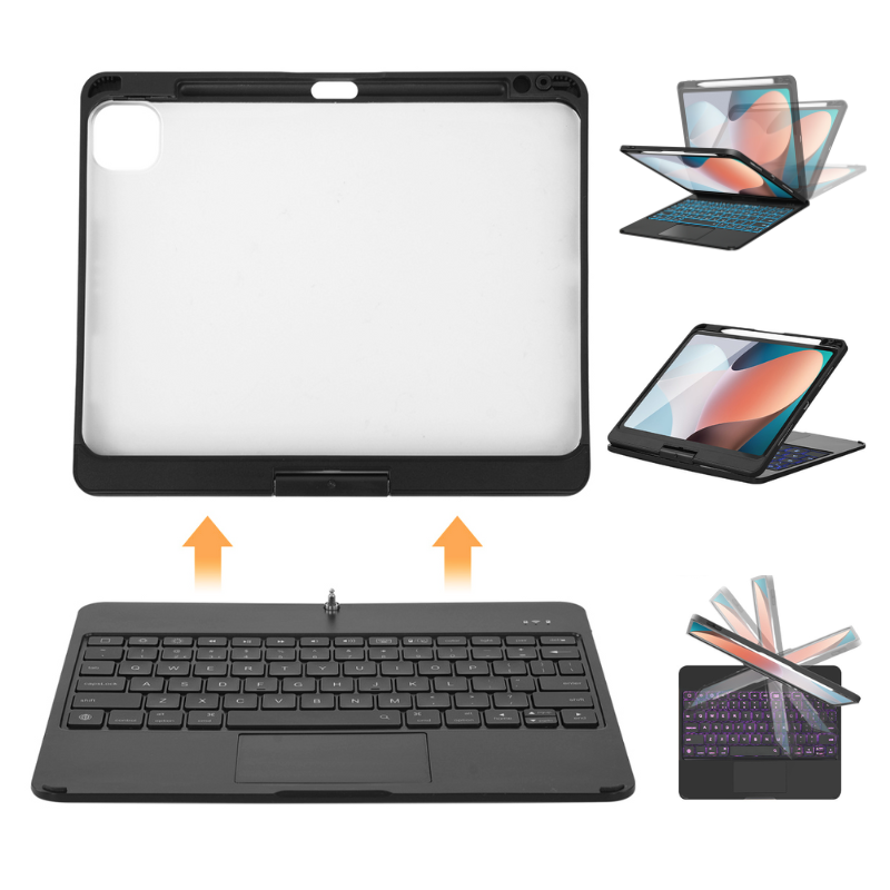 Load image into Gallery viewer, [Detachable] Benwis Apple iPad Pro 11-inch 1st/2nd/3rd/4th Gen (2018/2020/2021/2022) 360° Degree Rotatable Keyboard Case With Backlight
