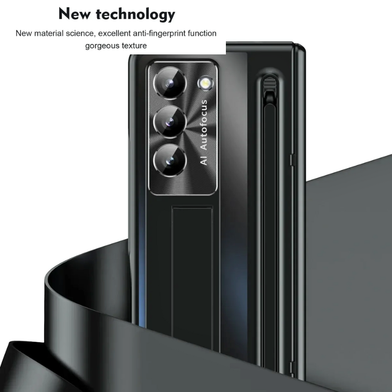 [With Stand] Samsung Galaxy Z Fold 6 SM-F956 Hinge Folding Full Protection Tempered Glass Essentials Series Case - i-Station Mobile Phone & Electronic Device Repair and Accessories