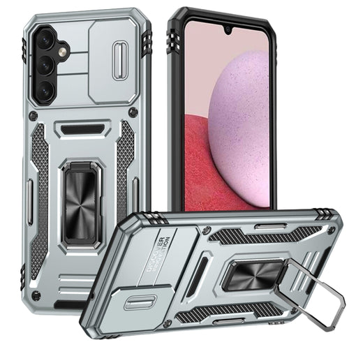 Samsung Galaxy A15 4G (A155) / A15 5G (A156) - Lens Push Window Mechanics Series Case With Finger Ring Stand