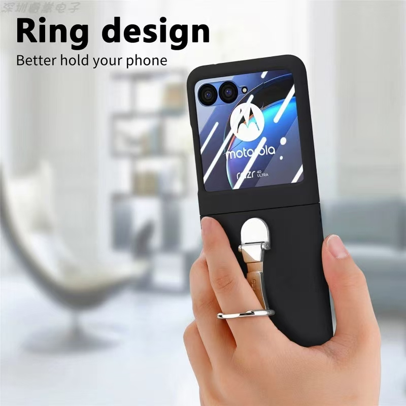 Load image into Gallery viewer, [Built-in Ring Bracket] Motorola Moto Razr 50/Ultra Liquid Silicone Full Coverage Shockproof Essentials Series Case
