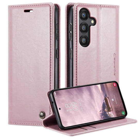 [With Card Slot] Samsung Galaxy A25 5G (SM-A256) - Magnetic Flip PU Leather Wallet Series Stand Case