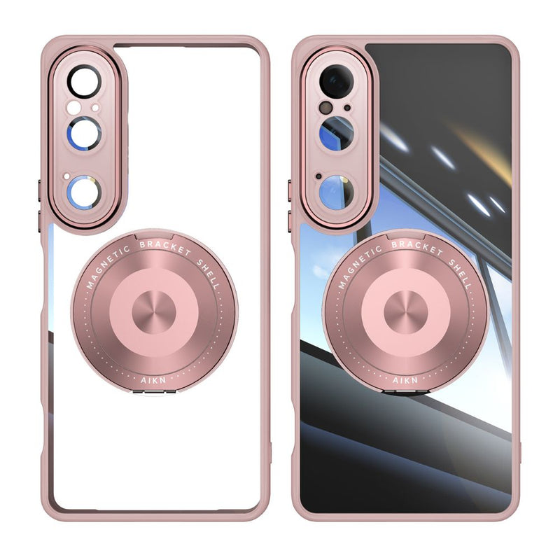 Load image into Gallery viewer, Sony Xperia 10 VI - Simple Transparent Magnetic 360-degree Rotating Stand Series Case
