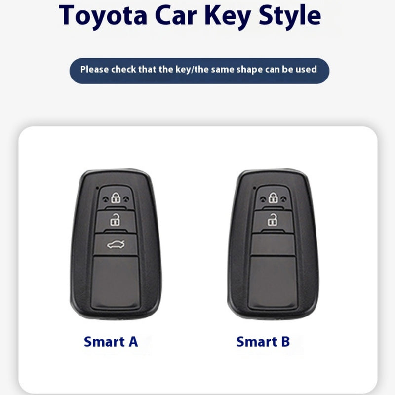 Load image into Gallery viewer, Toyota Zinc Alloy Leather Key Case For Camry, C-HR, Corolla, RAV4, Avalon, Land Cruiser, Prado, Prius
