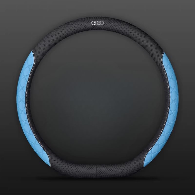 Load image into Gallery viewer, Audi PU Leather Steering Wheel Cover with Heat-Pressed Embossed Texture For A5, A6, A7, A8L, Q2L, Q3, Q4, Q5L, Q7, Q8
