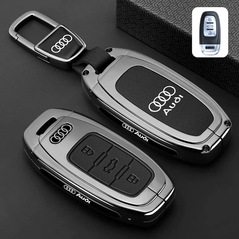 Load image into Gallery viewer, Audi Premium Leather Protection Car Key Fob Case Cover For A3, A4, A5, A6, Q2, Q3, Q5, Q7, Q8, e-tron - i-Station Mobile Phone &amp; Electronic Device Repair and Accessories
