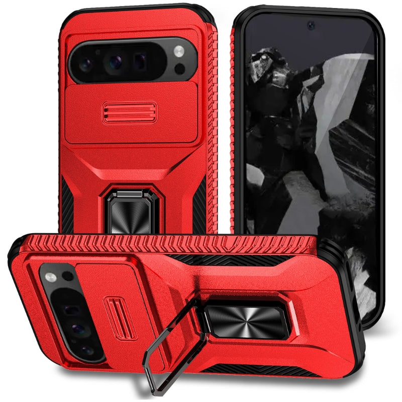 Load image into Gallery viewer, [with Camera Cover] [Rotated Ring stand] Google Pixel 9/Pro/Pro XL - Military Grade Shockproof Heavy Duty Protective Case
