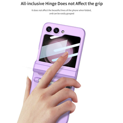 [With Pen Slot] Samsung Galaxy Z Flip 5 (SM-F731) - Magnetic Hinge Shockproof Phone Case - i-Station Mobile Phone & Electronic Device Repair and Accessories