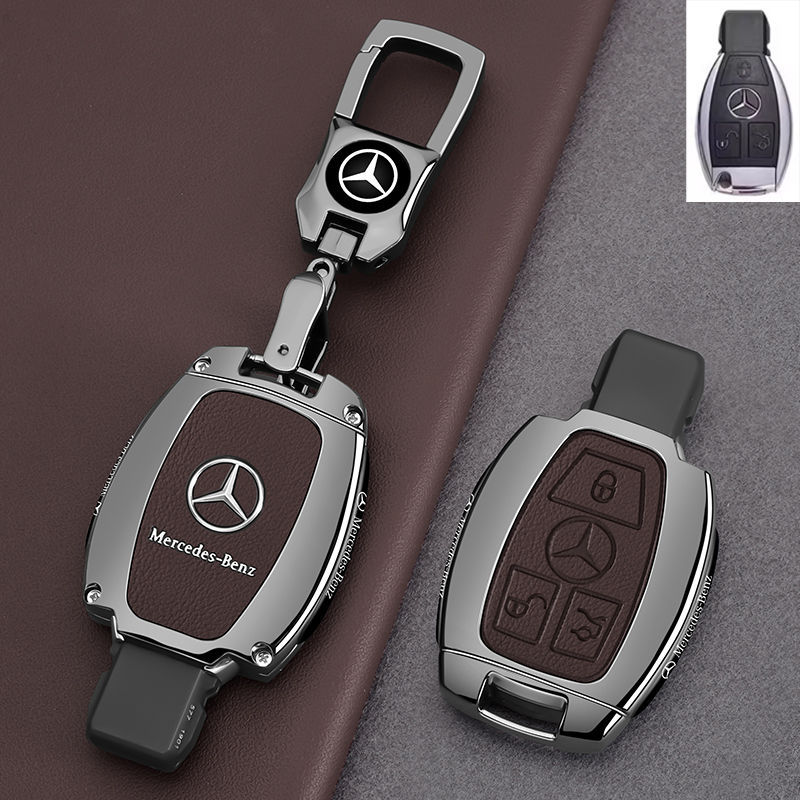 Load image into Gallery viewer, Mercedes Benz Premium Leather Protection Car Key Fob Case Cover for For Benz A, C, E, S, G-Class, GLA, GLB, GLC, GLE, GLS, CLA, CLS, EQC - i-Station Mobile Phone &amp; Electronic Device Repair and Accessories
