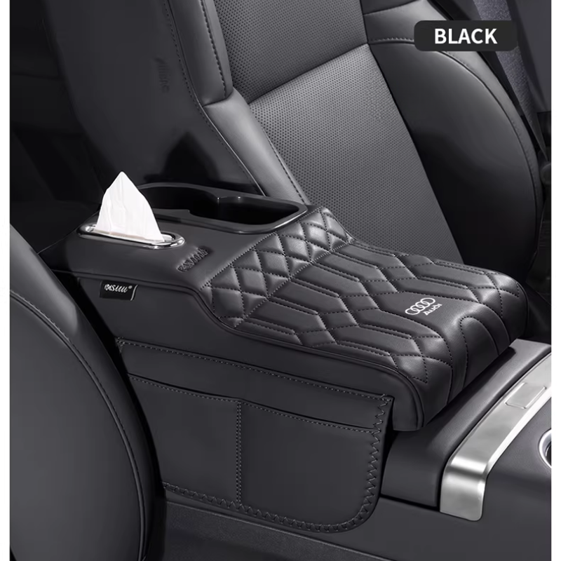 Load image into Gallery viewer, Audi Car Multi-Functional Leather Armrest Box Heightening Pad for A4L, A6L, A3, A5, A7, Q5L, Q3, Q6, Q7
