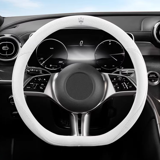 Maserati Nappa Leather Breathable Steering Wheel Cover for Quattroporte, Ghibli, Levante, MC20 - i-Station Mobile Phone & Electronic Device Repair and Accessories