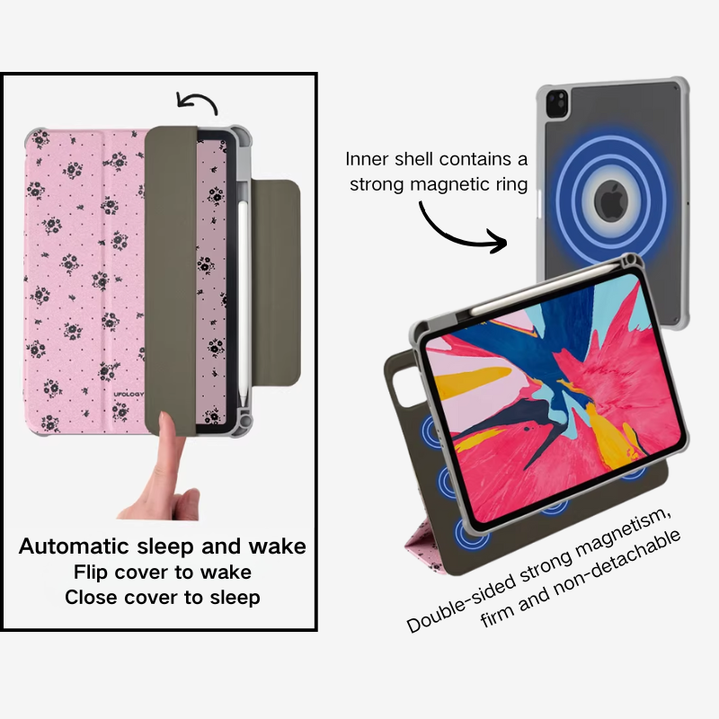 Load image into Gallery viewer, [Detachable][Built-in Pen Slot] Apple iPad 10.9/11'' 10/11th Gen (2022/2025) Ditsy Floral Magnetic Double-Sided Full-Cover Protective Case - i-Station Mobile Phone &amp; Electronic Device Repair and Accessories
