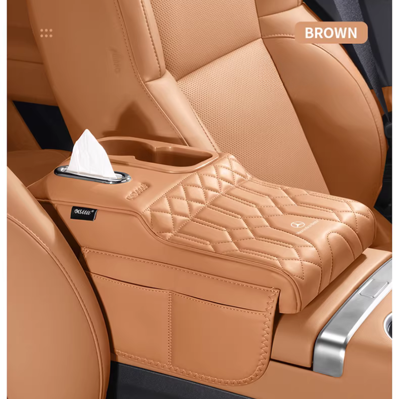 Load image into Gallery viewer, Mercedes-Benz Car Multi-Functional Leather Armrest Box Heightening Pad for A-Class, C-Class, E-Class, S-Class, GLA, GLB, GLC, GLE
