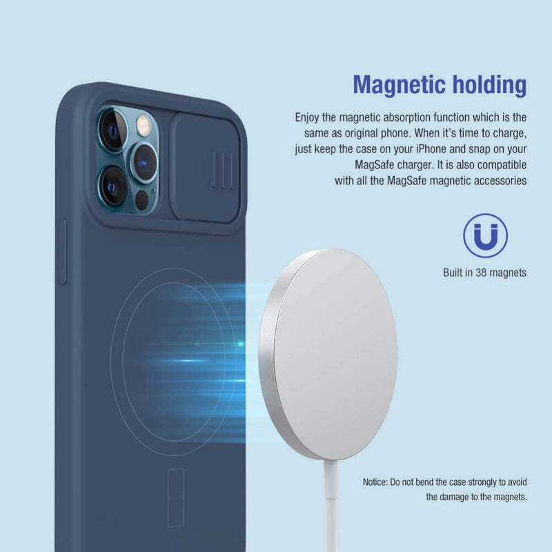 Load image into Gallery viewer, [Magsafe Compatible] Apple iPhone 12 &amp; 12 Pro - NILLKIN CamShield Liquid Magnetic Silicone Phone Case
