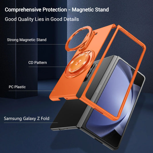 [Magsafe Compatible][Built-in Ring Bracket] Samsung Galaxy Z Fold7 - Minimalism Shockproof Protective Case - i-Station Mobile Phone & Electronic Device Repair and Accessories