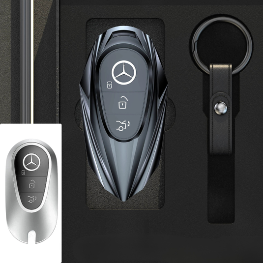 Mercedes Benz Mecha Style Zinc Alloy Car Key Fob Case Cover For Benz A, B, C, E, S, G-Class, GLA, GLB, GLC, GLE, GLS, CLA, CLS, EQC - i-Station Mobile Phone & Electronic Device Repair and Accessories