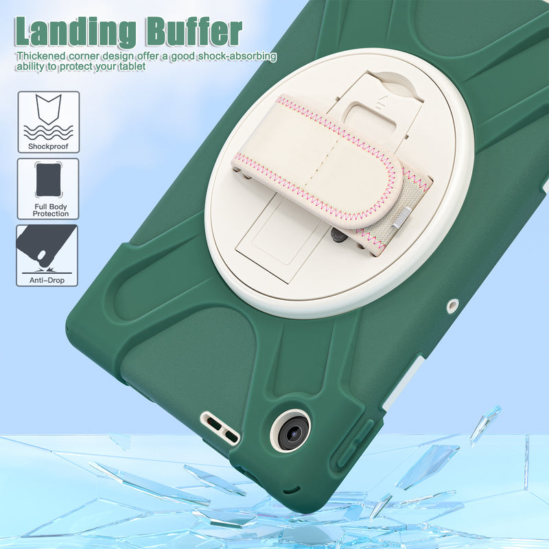 Load image into Gallery viewer, [Built-in Stand] Lenovo Tab 10.1&quot; 2025 (TB311FU/TB311XU) - Kid Shockproof Heavy Duty Series Case With Shoulder Strap
