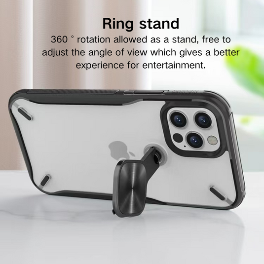 [Built-in Stand][Built-in Lens Cover] Apple iPhone 13/Pro/Pro Max Nillkin Full-cover Shockproof Stand Series Case