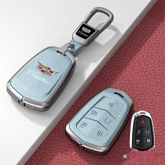 Cadillac Zinc Alloy + Leather Protection Car Key Fob Case Cover For XT5, TS-L, CT6, XT4, XTS - i-Station Mobile Phone & Electronic Device Repair and Accessories