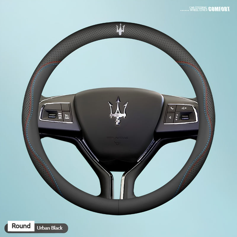 Load image into Gallery viewer, Maserati Nappa Leather Breathable Non-Slip Steering Wheel Cover For Quattroporte, Ghibli, Grecale, Levante - i-Station Mobile Phone &amp; Electronic Device Repair and Accessories
