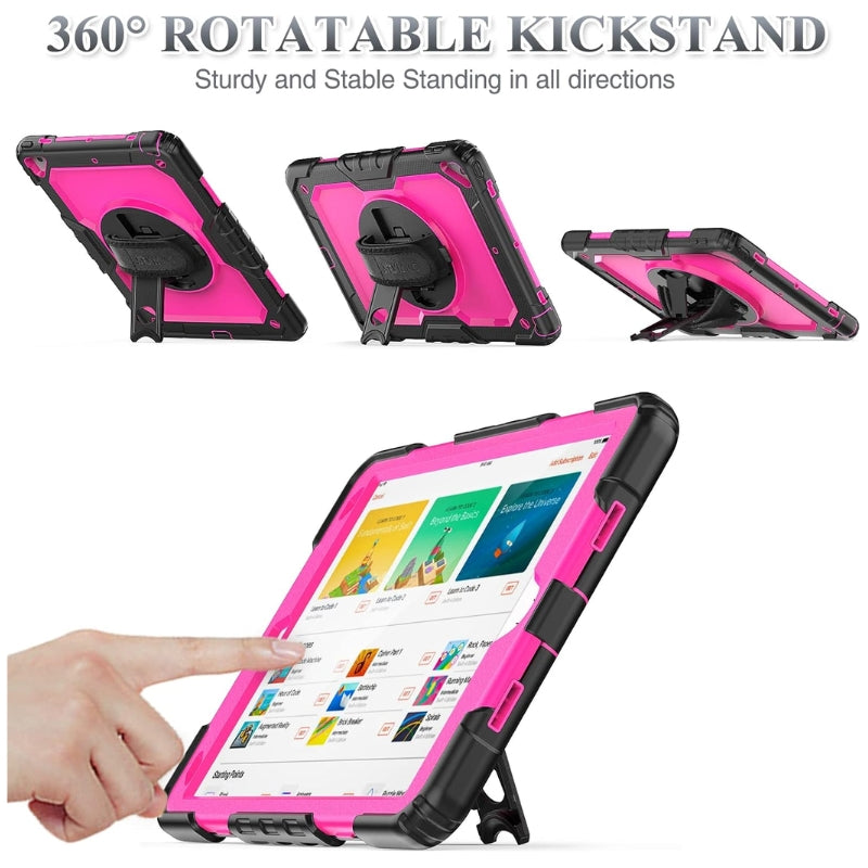 Load image into Gallery viewer, [Built-in 360° Rotating Hand Strap &amp; Stand] Apple Ipad Air 10.5&quot; 3rd Gen 2019 / iPad Pro 10.5&quot; 2nd Gen 2017 - Shockproof with Screen Protector Pencil Holder Heavy Duty Series Case
