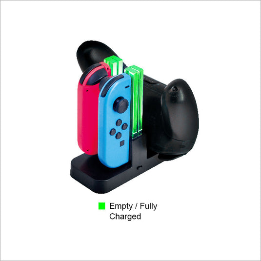 Nintendo Switch Joy-con Pro Colorful LED Charging Station Holder with Cable - Polar Tech Australia