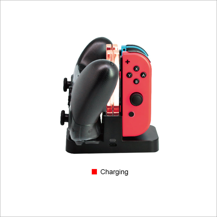 Load image into Gallery viewer, Nintendo Switch Joy-con Pro Colorful LED Charging Station Holder with Cable - Polar Tech Australia
