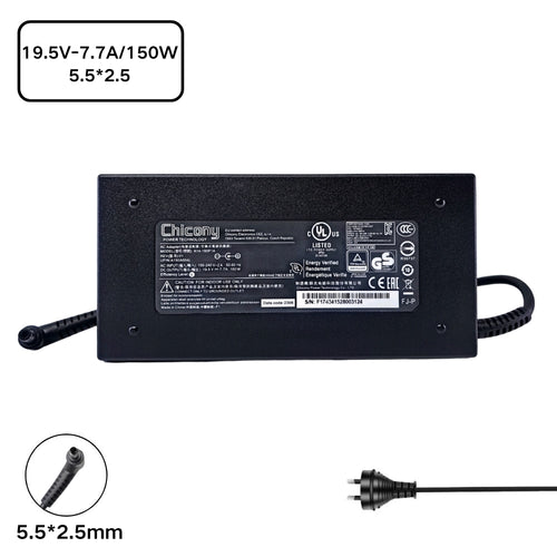 [19.5V-7.7A/150W][5.5*2.5] MSI AE2211 AE2712 AE2211GAE2712G AE2282G AE2281 AE2281GGT683 GT683R GT780 Laptop AC Power Supply Adapter Charger