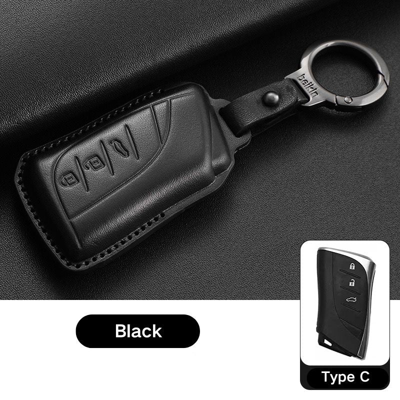 Load image into Gallery viewer, Lexus Full-wrap Genuine Leather Car Key Fob Case Cover For ES200, ES300H, RX300, RX350H, NX260, LX570, RX270
