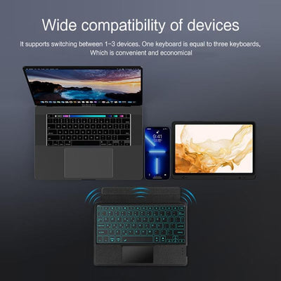 [With Pen Slot][With RGB Backlit] Samsung Galaxy Tab S10 FE Plus 13.1" (2025) - Multi Functional Magnetic Detachable Smart Touch Keyboard Case - i-Station Mobile Phone & Electronic Device Repair and Accessories