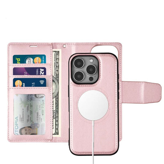 [2 in 1 Detachable][MagSafe Compatible] Apple iPhone 17/Air/Pro/Max Hanman Flip Wallet Leather Case