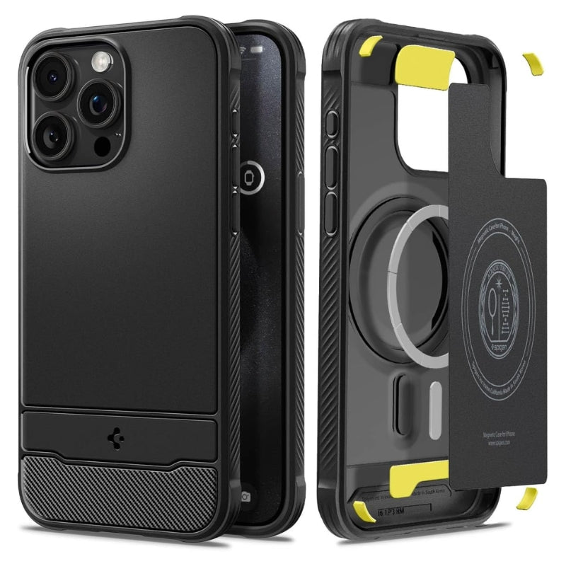 Load image into Gallery viewer, [Magsafe Compatible] Apple iPhone 15/Plus/Pro/Pro Max Rugged Armor MagFit shockproof Air Cushion TPU Bumper Technology Carbon Fiber Design Raised Edge Non-Slip Grip Cover Case
