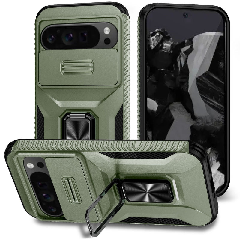 Load image into Gallery viewer, [with Camera Cover] [Rotated Ring stand] Google Pixel 9/Pro/Pro XL - Military Grade Shockproof Heavy Duty Protective Case
