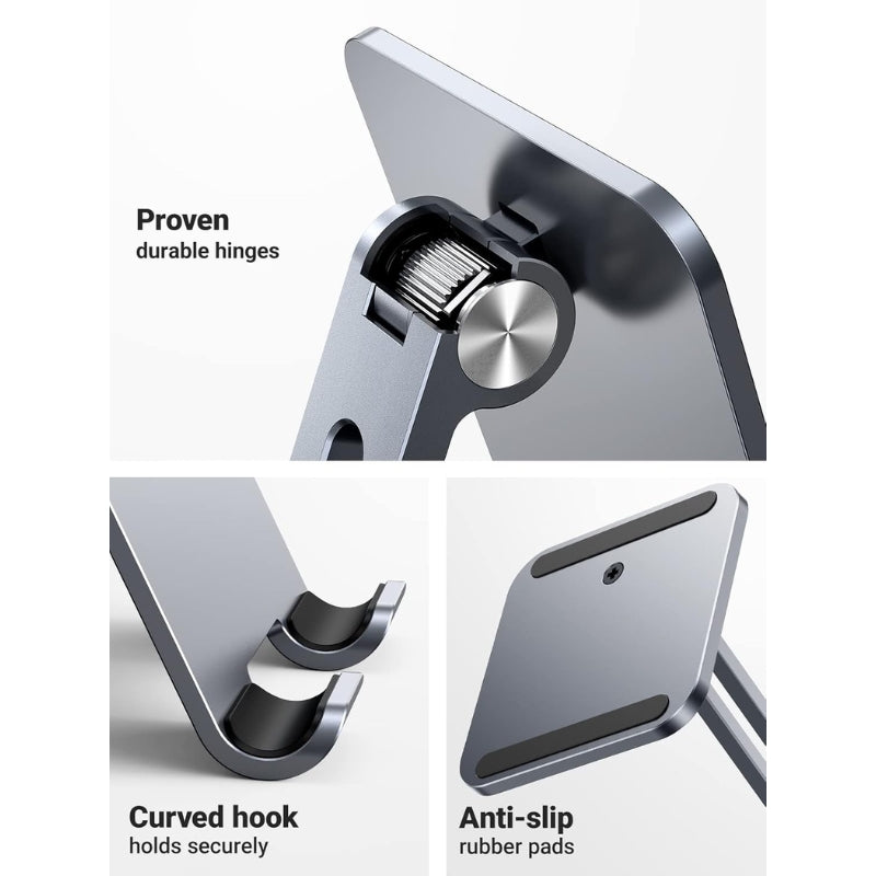 Load image into Gallery viewer, [with Enhanced Stable Base] iPad Pro 12.9, 9.7, 10.5, iPad Air Mini 5, Switch,Surface Pro - UGREEN Tablet Stand Holder Adjustable iPad Stand for Desk Aluminum Portable
