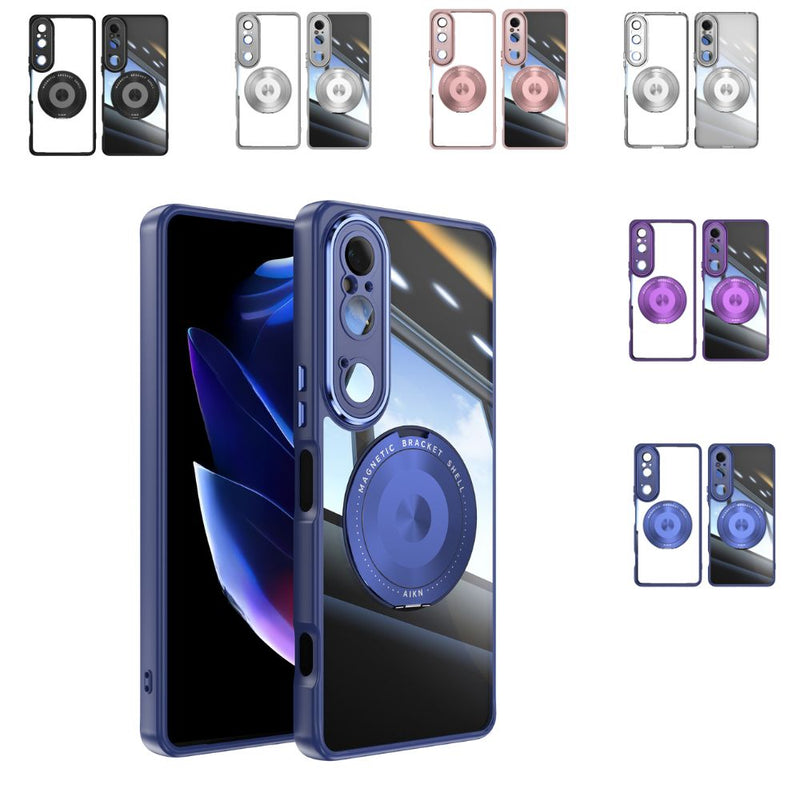 Load image into Gallery viewer, Sony Xperia 1 VI - Simple Transparent Magnetic 360-degree Rotating Stand Series Case
