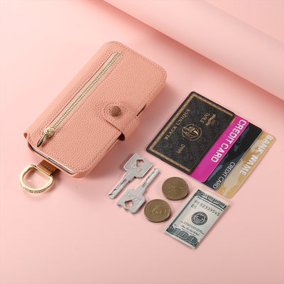 [With RFID Blocking Material] Samsung Galaxy S22 Plus/Ultra - PU Leather Zipper Flip Wallet Series Case - i-Station Mobile Phone & Electronic Device Repair and Accessories