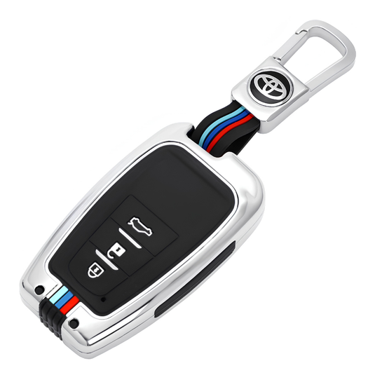 Toyota Metal Shell & Soft Silicone Full Protection Car Key Fob Case Cover For Camry RAV4 Highlander Avalon C-HR Prius Corolla - i-Station Mobile Phone & Electronic Device Repair and Accessories