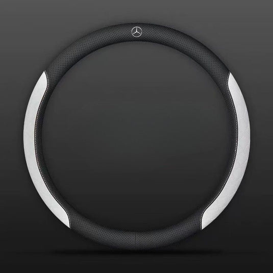 Mercedes-Benz PU Leather Steering Wheel Cover with Heat-Pressed Embossed Texture For C260L, GLB220, GLC, GLE350, GLA200,  E300L