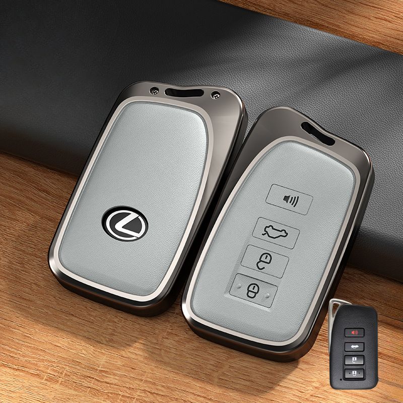 Load image into Gallery viewer, Lexus Aluminum Alloy + PU Leather Car Key Fob Case Cover For ES200, ES300h, RX350h, RX300, NX200, NX260 - i-Station Mobile Phone &amp; Electronic Device Repair and Accessories
