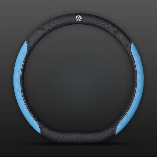 Volkswagen PU Leather Steering Wheel Cover with Heat-Pressed Embossed Texture For Volkswagen Magotan, Passat, ID.4, Lavida, Golf, CC, Teramont, Tiguan L