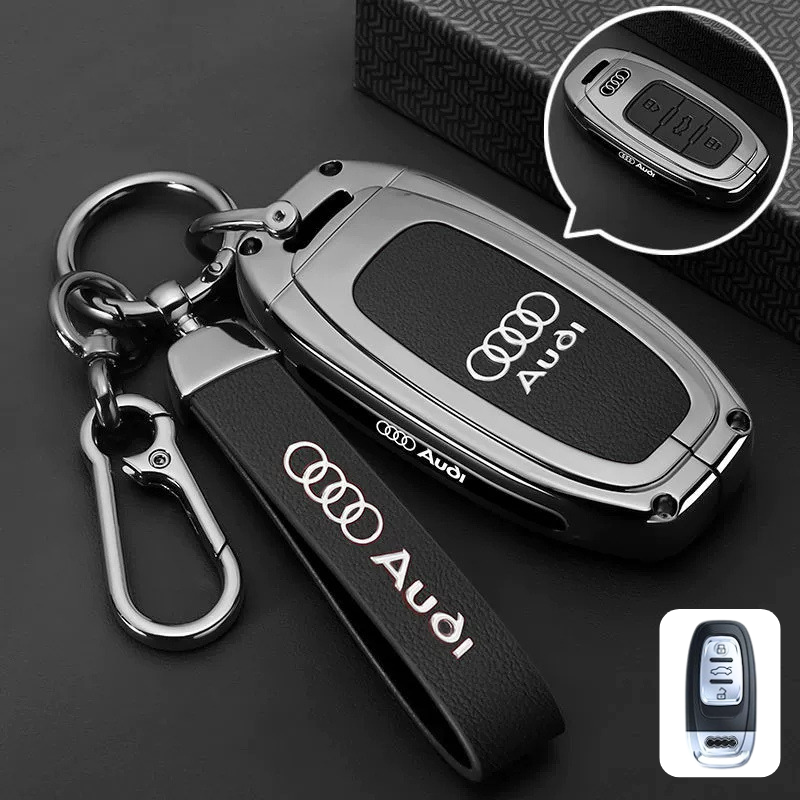 Load image into Gallery viewer, Audi Premium Leather Protection Car Key Fob Case Cover For A3, A4, A5, A6, Q2, Q3, Q5, Q7, Q8, e-tron - i-Station Mobile Phone &amp; Electronic Device Repair and Accessories
