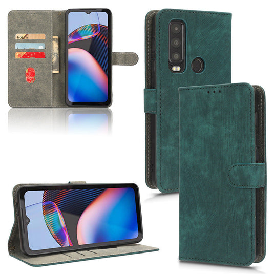 [With Card Solt] Motorola Moto Defy 2 - Flip Folio Case with Card Holders Leather Wallet Case With 2PC 9HD Tempered Glass Screen Protector