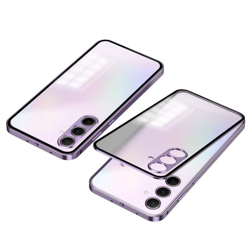 Load image into Gallery viewer, Sony Xperia 1 IV - Snap-on Metal Frame Clear Transparent Tempered Glass Proof Case
