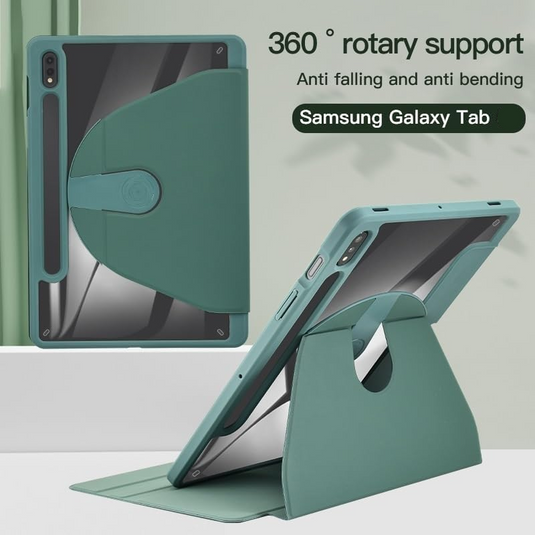 [With Pen Holder] Samsung Galaxy Tab S6 Lite 10.4" (2022) 360 Degree Swiveling Stand Shockproof Cover Case