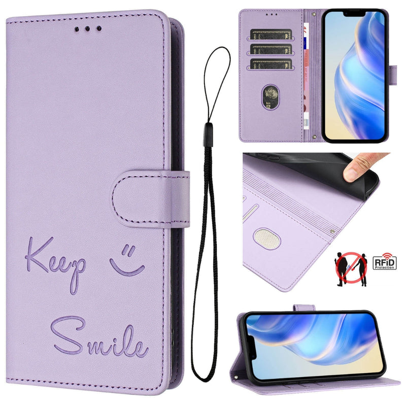 Load image into Gallery viewer, [With Card Slot] OPPO Reno 12 Pro 5G (CPH2629) - Fashion Smile PU Leather Wallet Series Stand Case With Lanyard
