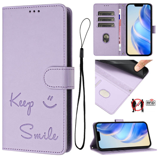 [With Card Slot] OPPO A60 4G (CPH2631) - Fashion Smile PU Leather Wallet Series Stand Case With Lanyard - i-Station Mobile Phone & Electronic Device Repair and Accessories
