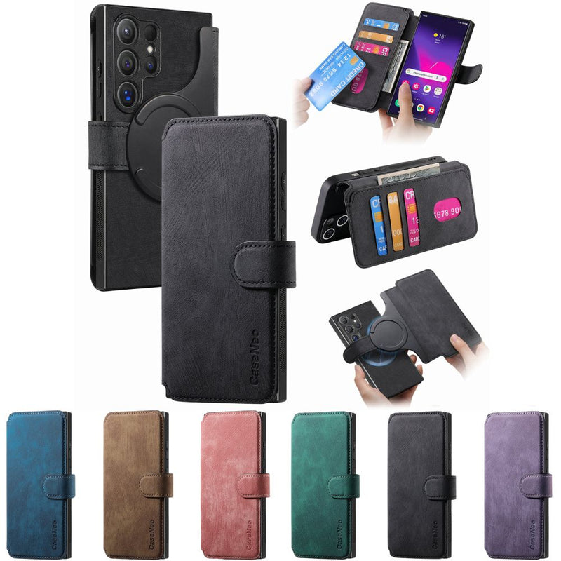 Load image into Gallery viewer, [Magsafe Compatible] Samsung Galaxy A71 5G (A716) - Detachable Flip PU Leather Wallet Series Case
