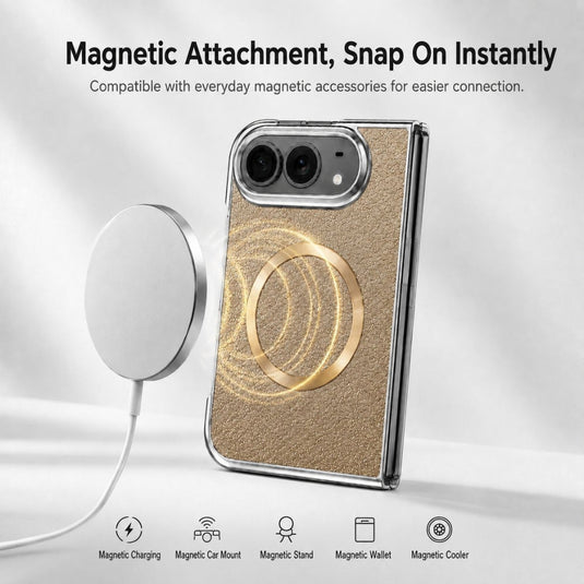 Apple iPhone Duo - Glitter Powder Magnetic Integrated Film Phone Case - Polar Tech Australia