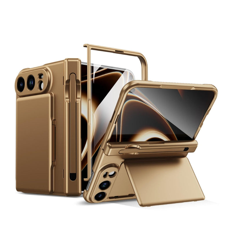 Load image into Gallery viewer, Apple iPhone Duo - Card Bag Holder Hinge Integrated Film Phone Case, with Pen - Polar Tech Australia
